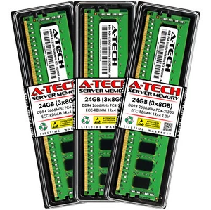 24GB 3x 8GB PC4-2666 RDIMM Supermicro 1029U-TN12RV-NEBS Memory RAM - Picture 1 of 6