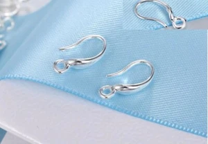 10 Pairs 925 Sterling Silver Earring Ear Hooks Earring Findings Jewelry Accessor - Picture 1 of 1