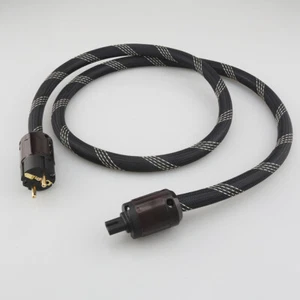 Hi-end Audiophile Pure Copper AC Power Cable With Schuko EU US AU Plug Hifi Cord - Picture 1 of 12