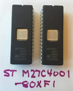 2 Pcs ST M27C4001 -80XF1 UV EPROM 4Mb(512x8) sku:E18011 - Picture 1 of 1