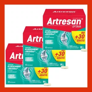 ARTRESAN Optima 120/240/360 kapsułek Stawy Glukozamina Witamina C Kolagen Cynk - Foto 1 di 3
