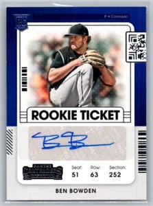 2021 Panini Contenders #157 Ben Bowden Rookie Ticket Auto - Picture 1 of 2