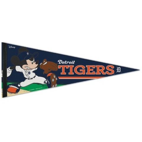 DETROIT TIGERS MICKEY MOUSE DISNEY PREMIUM QUALITY PENNANT 12"X30" BANNER Cover