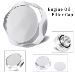 For Nissan Motorsports Silver Nismo Billet Engine Oil Filler Cap Fuel Tank Cover - Picture 1 of 9