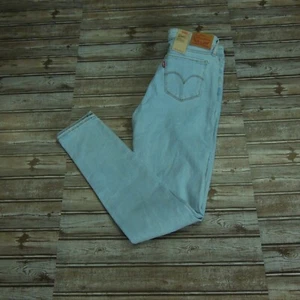 Levi's 711 Women's Mid Rise Skinny Slim Through Sz 6 Medium 28 x30 Light Blue - Picture 1 of 10