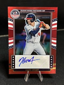 2024 Panini Stars & Stripes Jacob Cozart Red Auto #/49 #NTS-JC - Picture 1 of 2
