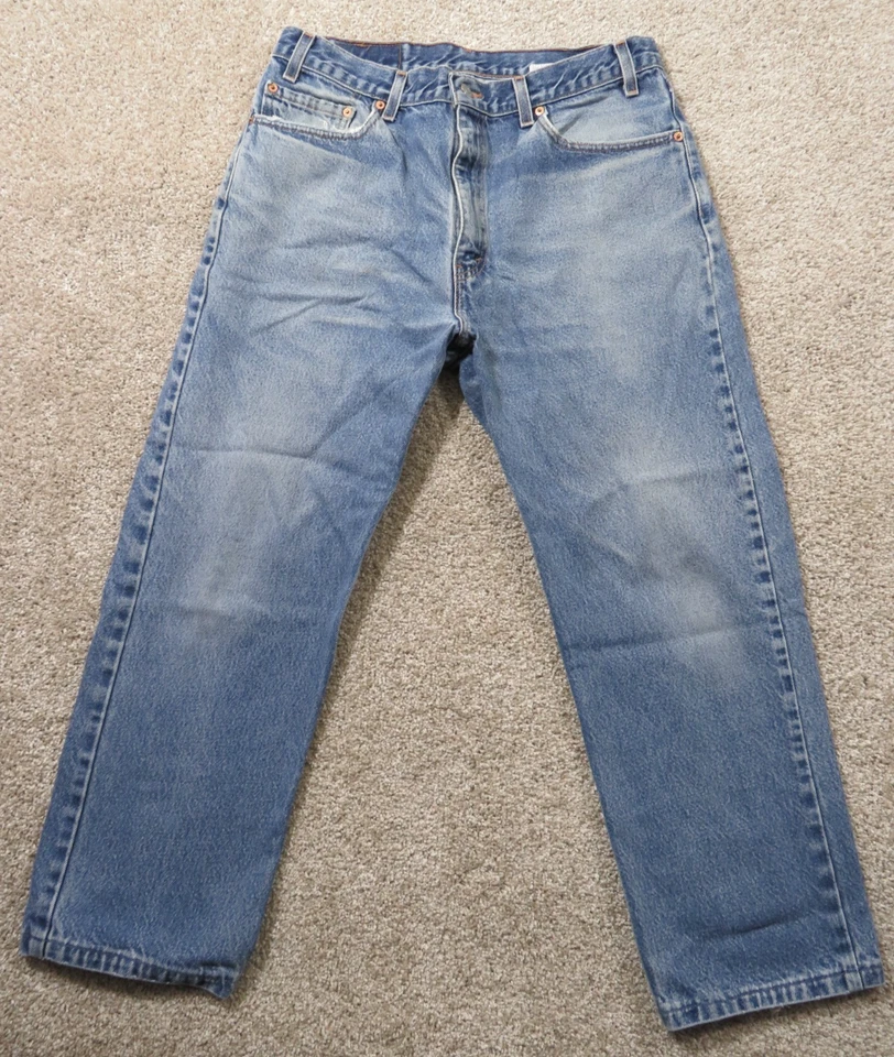 VTG 2001 USA Men's Blue Levis 505 Jeans Demin pants Reg Fit Straight Leg 33X25.5 - Image 1 of 4