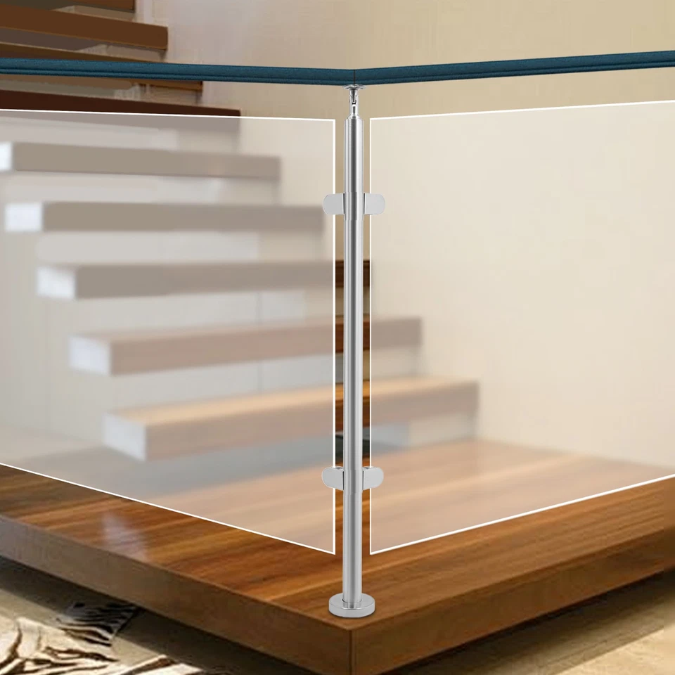 Poste de coluna de canto, poste de coner de aço inoxidável, poste de canto para corrimão de vidro - Imagem 1 de 4