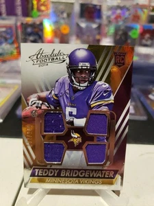 2014 Absolute Teddy Bridgewater Rookie 4 Patch /249 Vikings 🔥 - Picture 1 of 2