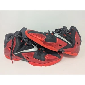 Nike LeBron James 11 Basketball Shoes size 12.5 Away Red Black 2013 616175-001 - Picture 1 of 9