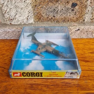 Vintage Corgi 1303 Lockheed Aircraft F-104A Starfighter Boxed 1972 Lintoy Hong K - Bild 1 von 16