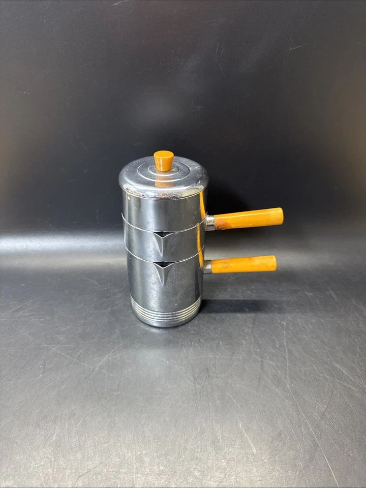 Art Deco Chase Chrome Individual Stacking Coffee Pot - Image 1 of 4