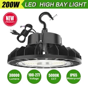 240Watt 36000LM UFO LED High Bay Lighting Fixture Warehouse Shop Barn Lamp IP65 - Picture 1 of 10