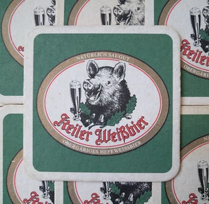 German Beer Coasters cardboard Lot 9x Keiler Weissbier Bavarian Lohrer brewery - Picture 1 of 8