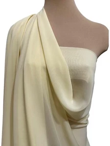 HI-MULTI CHIFFON FABRIC SHEER  IVORY 1113  BRIDAL, FORMAL WEAR, DECOR,DANCE - Picture 1 of 12