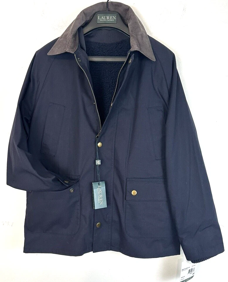 LAUREN Ralph Lauren Big Boy's 16R Navy 3-in-1 Barn Jacket w/Sherpa Vest $225 - Image 1 of 4