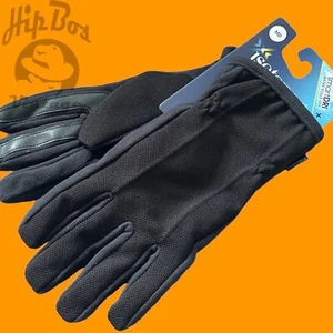 Isotoner Mens Gloves Water Repellent Fleece Lined SmartDri Gloves Black Size M - Picture 1 of 3