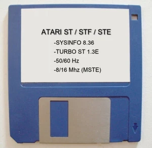 Atari ST disquette utilitaires SYSINFO 8.36, TURBO ST, SWITCH 50-60hz + 8/16Mhz - Bild 1 von 8