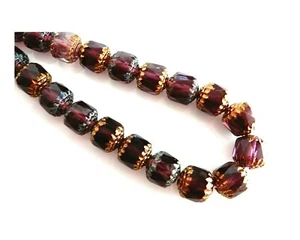 20 Amethyst Purple Mix Preciosa Czech Glass 10mm Faceted Cathedral Rosary Beads - Picture 1 of 2