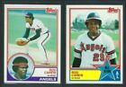 1983 Topps Baseball - (2) Rod Carew Cards # 100 & 386 - Hof - California Angels