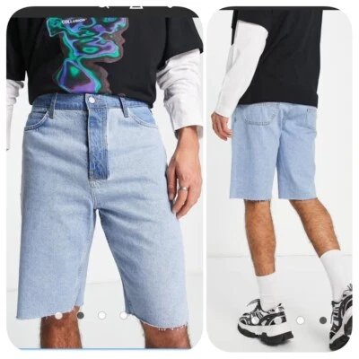 Новый без ценников Мужская Topman тонкий панель джинсовой ткани короткие в легкой стирке Sz 32 - Изображение 1 из 4