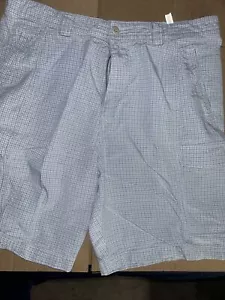 Tommy Bahama Herren 34 blau kariert flache Front-/Cargo-Taschen - Bild 1 von 5