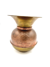 Pony Express Brass & Copper Chewing Tobacco Spittoon Vintage