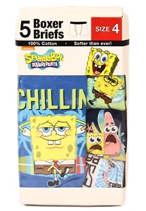 Boys' SpongeBob SquarePants 5pk Boxer Briefs - Size 4 - Picture 1 of 5