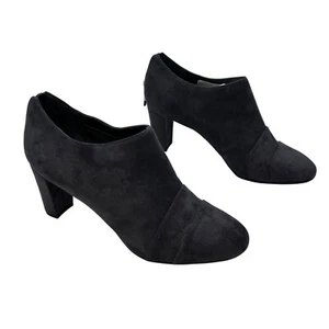 Aerosoles Heel Rest Gray Suede Heeled Ankle Boots Closed Toe Gray Size 10W Zip - Picture 1 of 9