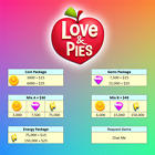 Love & Pies diamant, pièces de monnaie, énergie iOS/Android