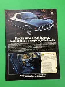 Buick Opel Manta 1976 anuncio impreso original vintage - Imagen 1 de 1