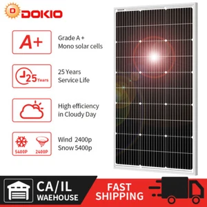 Dokio 100w 200w 400w 12v Mono Solar Panel for Home/RV/Boat/Battery/Power Station - Picture 1 of 15