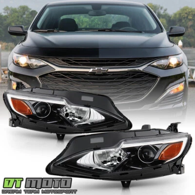 2019-2022 Chevy Malibu Halogen Headlights Headlamps Replacement Pair Left+Right - Image 1 of 4