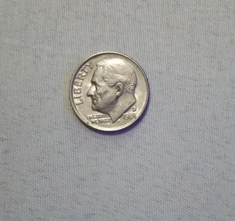 1988 D Roosevelt Dime Excellent Condition Cover