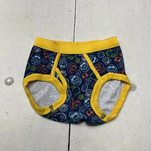 Super Mario Blue & Yellow Printed Underwear Boys Size 4 NEW - Picture 1 of 5