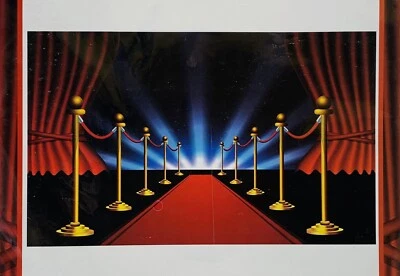 Red Carpet Backdrop Sheet Photo Video Fun Picture Party Favor Award Night Prop — 第 1/3 张图片