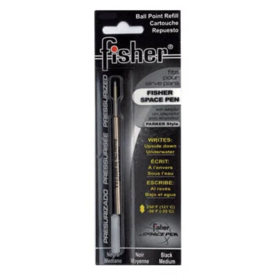 FISHER Kugelschreiber Mine M schwarz Space Pen SPR4 Gasdruck Großraumminen neu