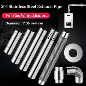 1x Tubo de escape de calentador de agua a gas 304SUS Accesorio de tubería corrugada recta - Imagen 1 de 16