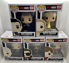 Funko Pop Vaulted Complete Lot Of 5 Mad Men TV Television In Box Draper, Olson