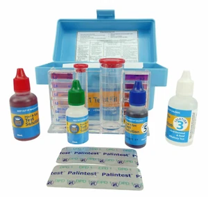 4 in1 Test Kit Professional Pool & Spa Water Test Kit Chlorine/Bromine PH TA - Picture 1 of 6