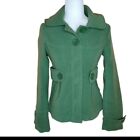 Jack By BB Dakota Pea Coat Women's Size Small Lined Green Removable Hood 