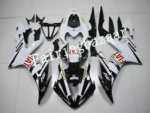 Fit for 2004 2005 2006 YZF R1 FIAT Black White ABS Plastic Injection Fairing Kit - Foto 1 di 8