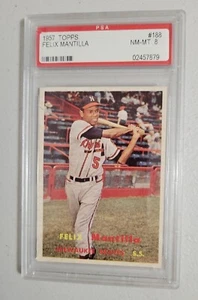1957 TOPPS FELIX MANTILLA #188 GRADED PSA 8 - Picture 1 of 2