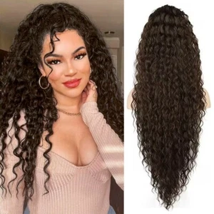 36 inch Drawstring Ponytail Extension Synthetic Long Natural Curly Ponytail - Picture 1 of 20