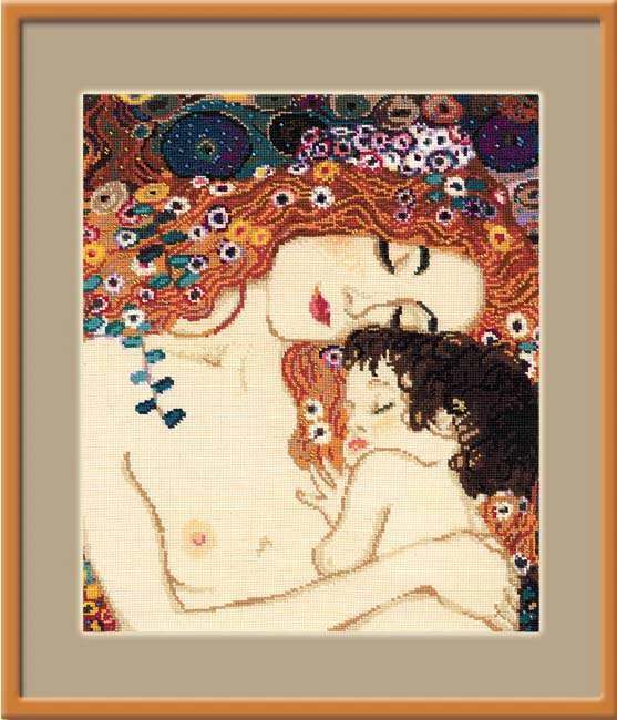 Kit de punto de cruz contado Riolis amor maternal después de la pintura de G. Klimt R916 Foto 1 de 4
