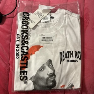 Crooks And Castles Snoop Dogg Christmas On Death Row Shirt weiß Größe Medium - Bild 1 von 3