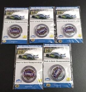 Lot Of 5 Lowes Championship Coin Jimmie Johnson #48 2006-2007 New. #Z343 - Picture 1 of 2
