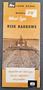 John Deere - Modell RW Radtyp Scheibe Harrow Händler Verkaufsbroschüre - 1954 - Bild 1 von 6