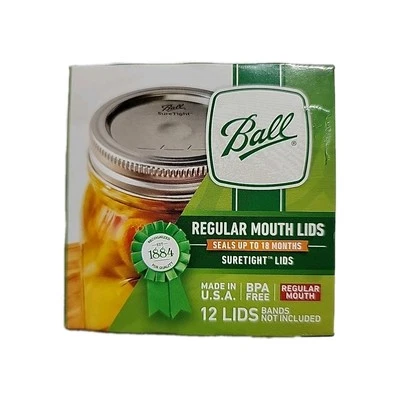BALL 1440032000 Regular Mouth Jar Lids - 12 Count - Image 1 of 3