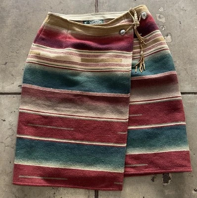 Vintage Ralph Lauren Polo Country Southwestern Serape Indian Blanket Skirt Sz 6 - Image 1 of 4